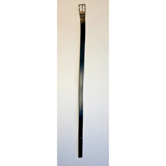 Guess Reversible Belt Black Brown Mens Sz L 38-40 Faux Leather Silver Buckle‎ - Picture 4 of 8